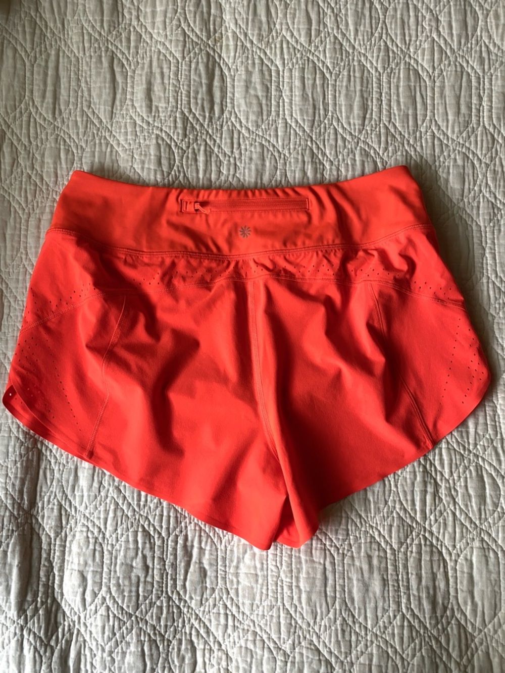 Athleta x Allyson Felix Bright Orange Legend Run With It Shorts Size M - Picture 12 of 14